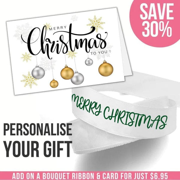 Merry Christmas Card + Ribbon Bundle - Green - Tastebuds