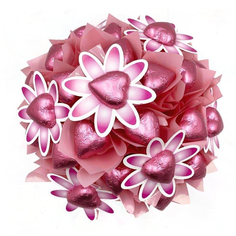 Flowers in Pink Chocolate Bouquet - Tastebuds