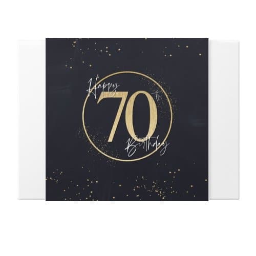 70th birthday greeting card - tastebuds