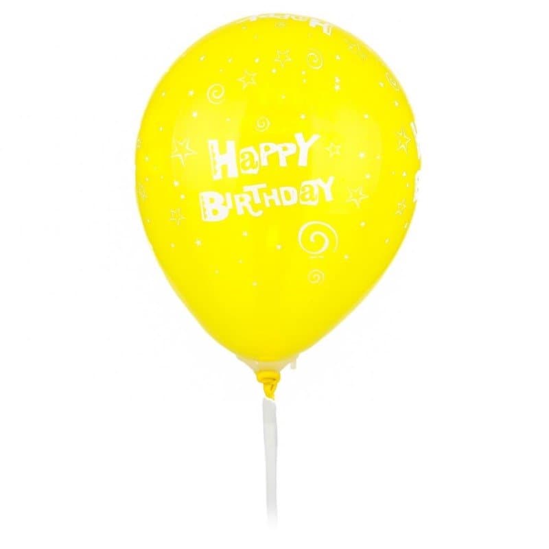 Yellow Happy Birthday Balloon – Tastebuds