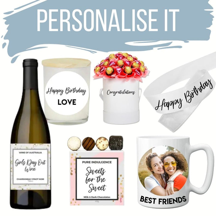 Personalise Pepperjack Wine and  Chocolate Bouquet