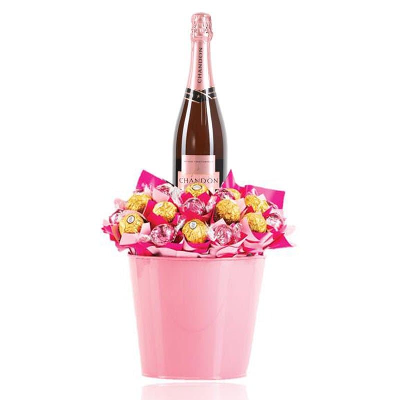 Pretty in Chandon Pink Chocolate Bouquet
