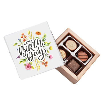 Happy Birthday Flowers Pure Indulgence Choc Box 40g - Tastebuds