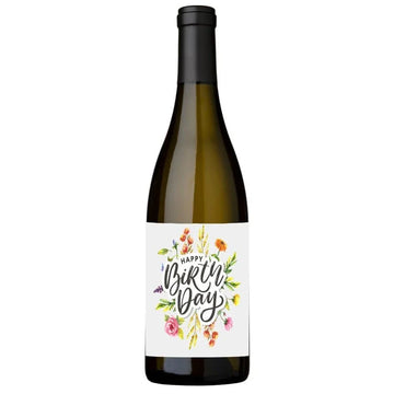 Happy Birthday Flowers Chardonnay 750ml - Tastebuds