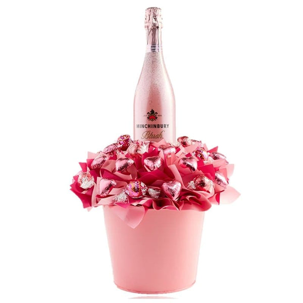 Pink Delight Chocolate Bouquet with Minchinbury Blush Rose Cuvee Nv