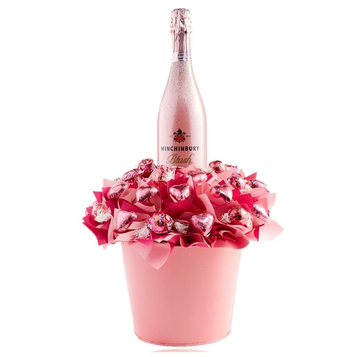 Pink Delight Chocolate Bouquet with Minchinbury Blush Rose Cuvee Nv